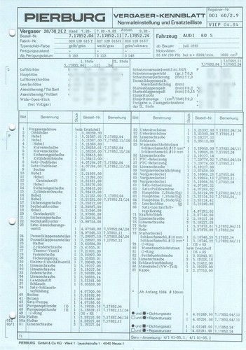 Datenblatt einstelldaten - datenblatt,