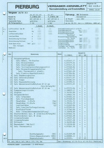 Datenblatt einstelldaten - datenblatt,